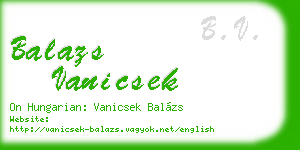 balazs vanicsek business card