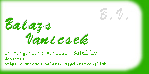 balazs vanicsek business card